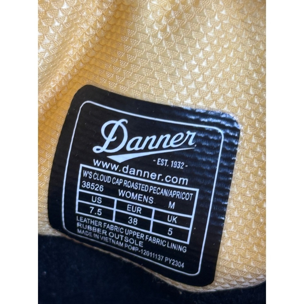 Danner Cloud Cap Boot Womens Insulated Vibram Sole 7.5 Roasted Pecan Apricot - Picture 10 of 10